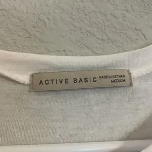 Active Basic | Tops | Active Basic White Womens Shirt | Poshmark
